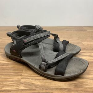 Abeo Dunes Size 10 Sandals Bio System Orthotic Hook & Loop Black Gray